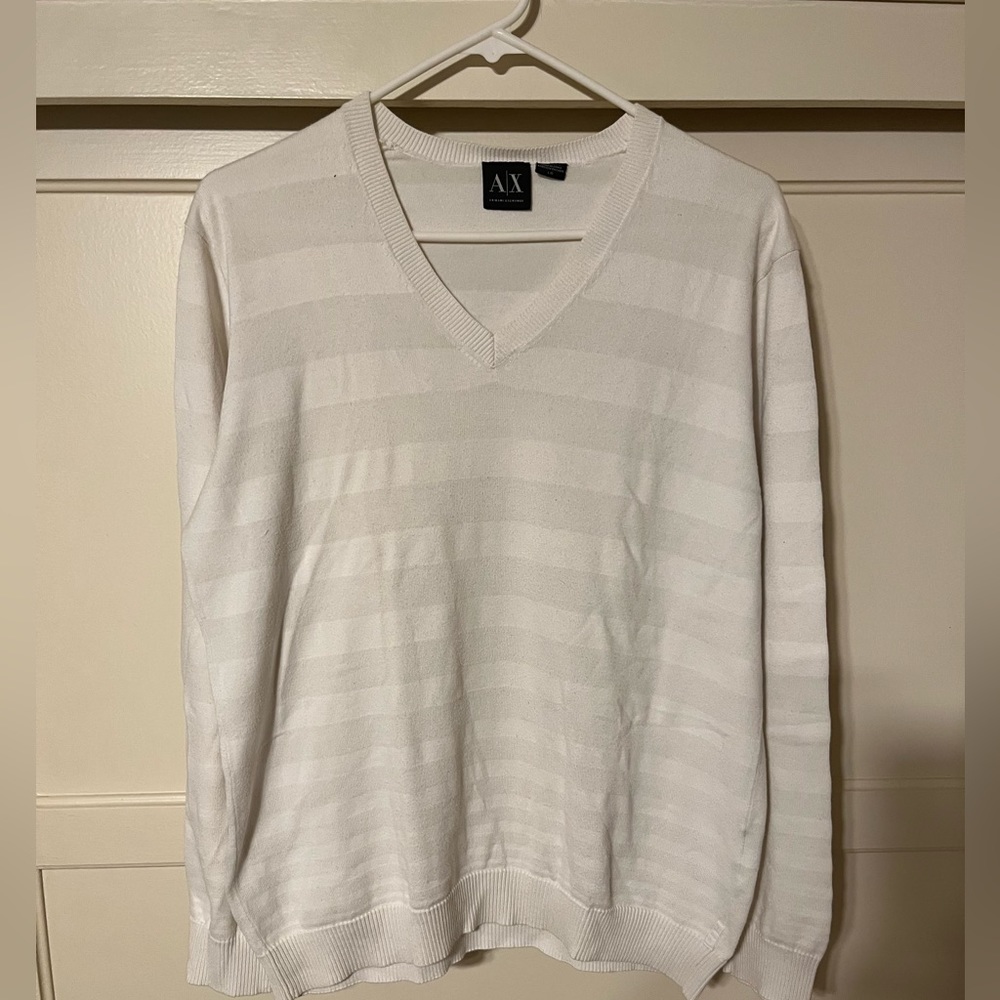Men’s white Armani Exchange sweater A size L